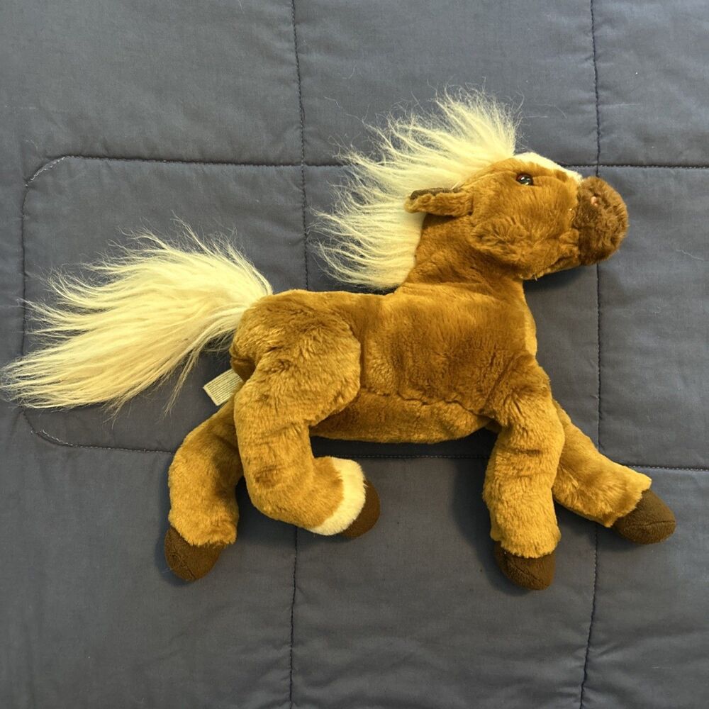 VTG Animal Alley Brown White Horse Plush Floppy Stuffed Animal Toys R Us 18"